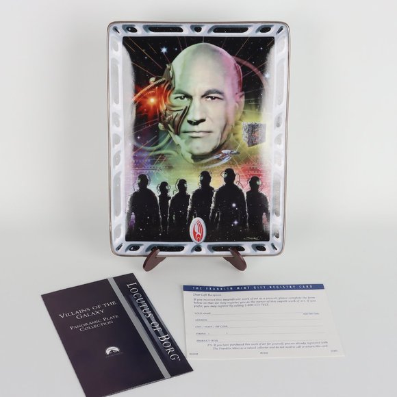 Franklin Mint LOCUTUS OF BORG LE Plate STAR TREK VILLAINS of the GALAXY 1998 - Picture 2 of 5